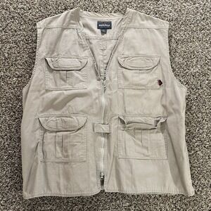 Woolrich Elite Series Tactical Vest Mens Size XL Khaki Multi Pocket Outdoor Gear